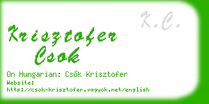 krisztofer csok business card