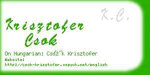 krisztofer csok business card